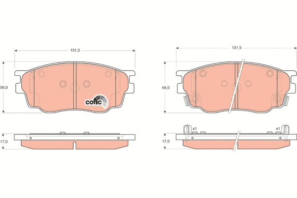 Brake Pad Set, disc brake (GDB3309)
