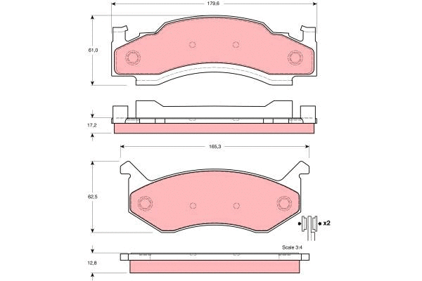 Brake Pad Set, disc brake (GDB4025)
