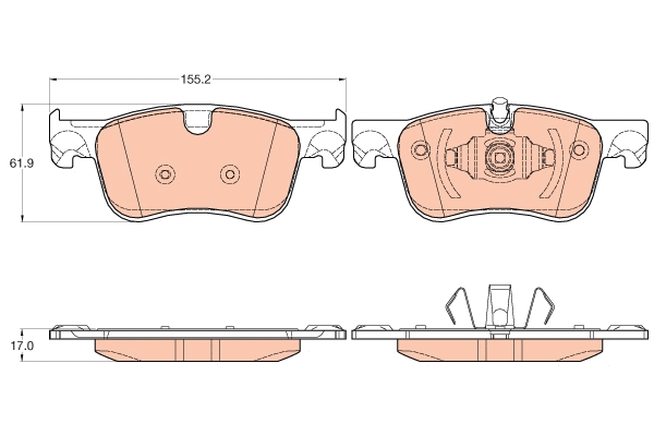Brake Pad Set, disc brake (GDB2062)