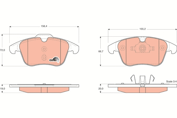 Brake Pad Set, disc brake (GDB1683)