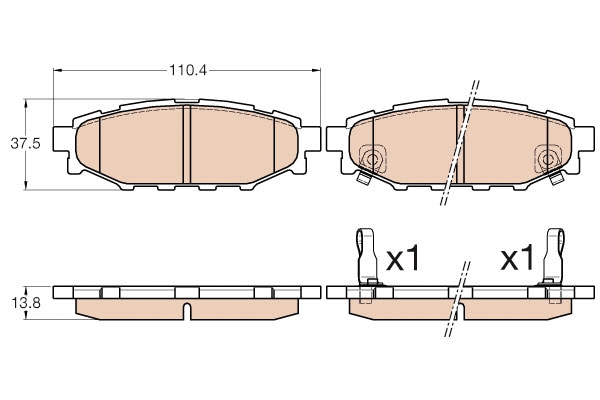 Brake Pad Set, disc brake (GDB3568)
