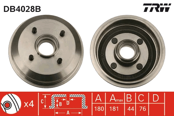 Brake Drum (DB4028B)