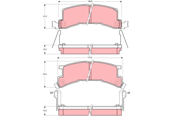 Brake Pad Set, disc brake (GDB937)