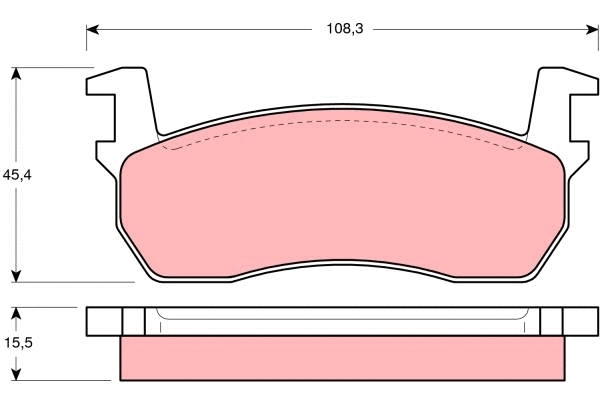 Brake Pad Set, disc brake (GDB303)
