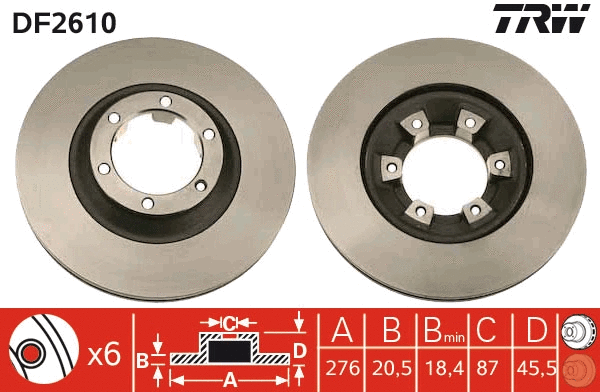 Brake Disc (DF2610)