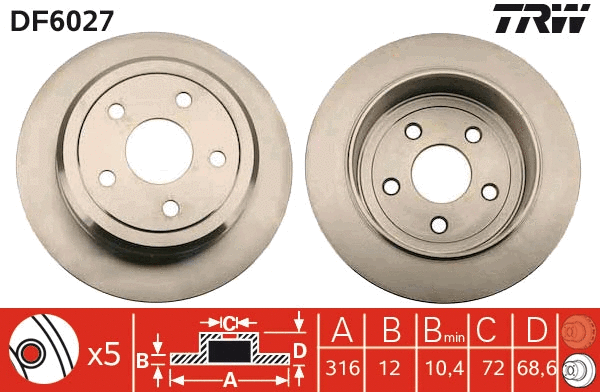 Brake Disc (DF6027)