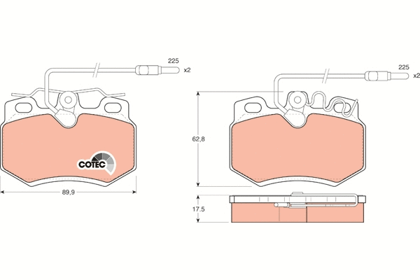 Brake Pad Set, disc brake (GDB446)