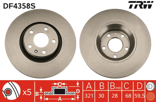 Brake Disc (DF4358S)