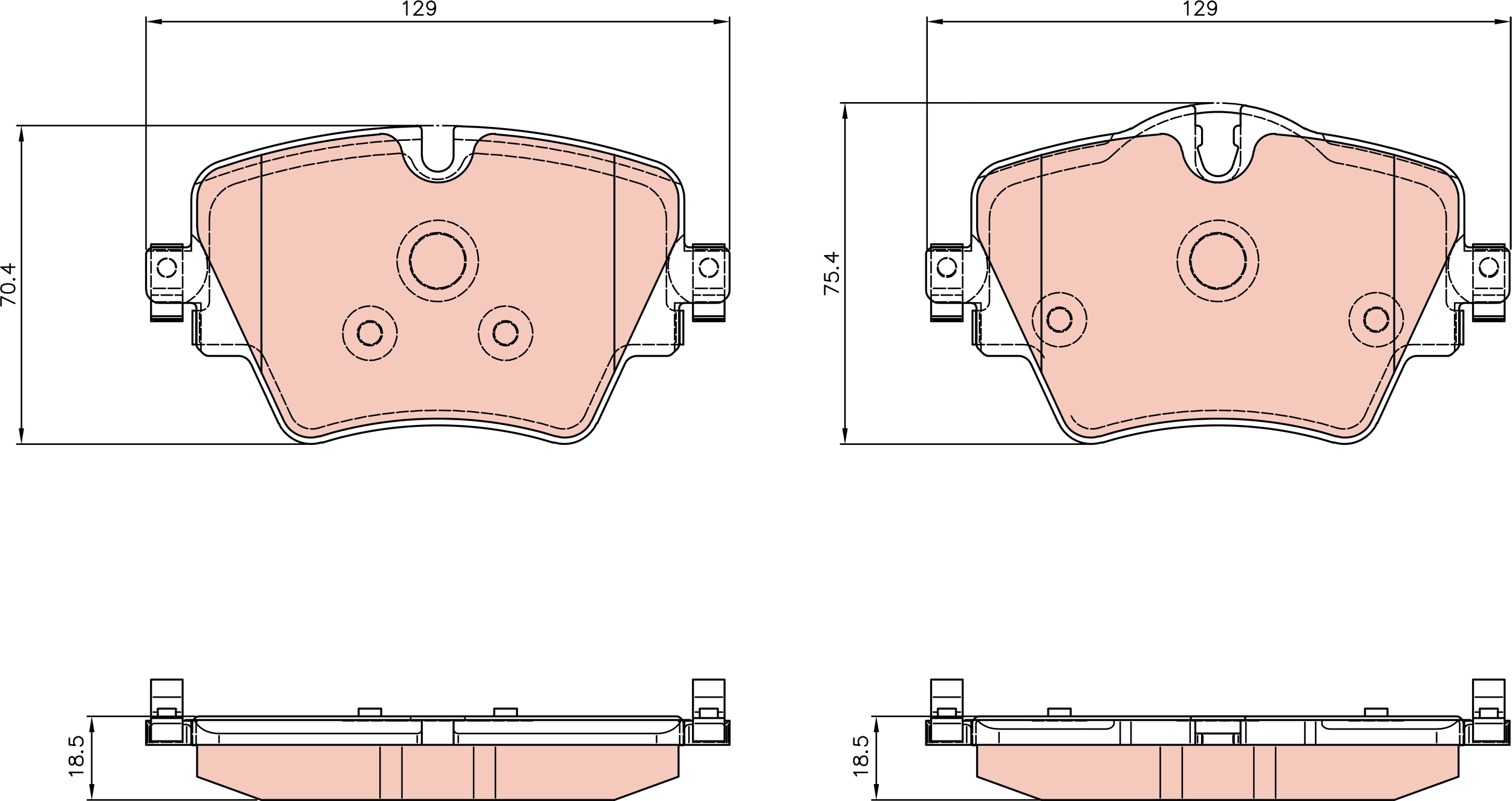 Brake Pad Set, disc brake (GDB8282)