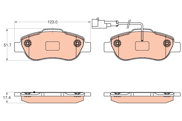 Brake Pad Set, disc brake (GDB2039)