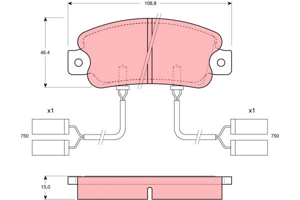 Brake Pad Set, disc brake (GDB901)