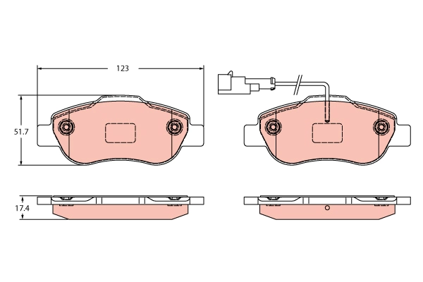 Brake Pad Set, disc brake (GDB2415)
