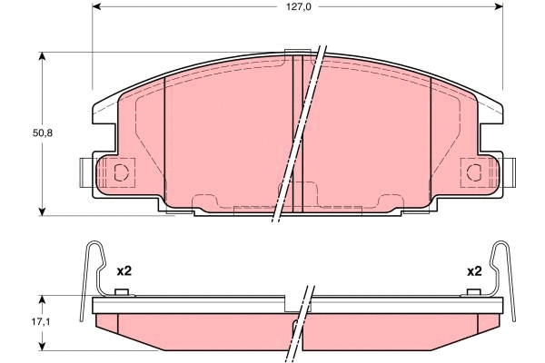 Brake Pad Set, disc brake (GDB3161)