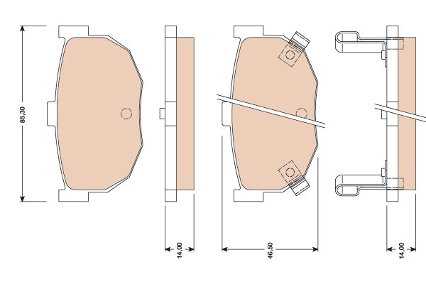 Brake Pad Set, disc brake (GDB3051DT)