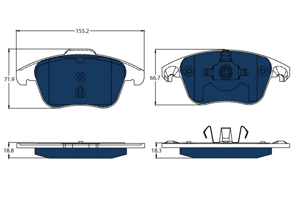 Brake Pad Set, disc brake (GDB1691BTE)