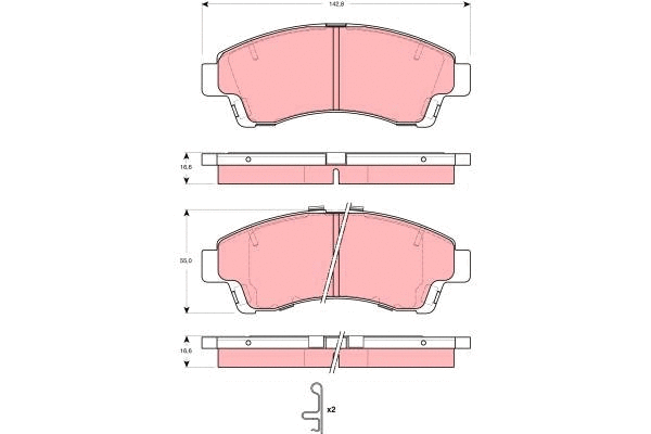 Brake Pad Set, disc brake (GDB3321)
