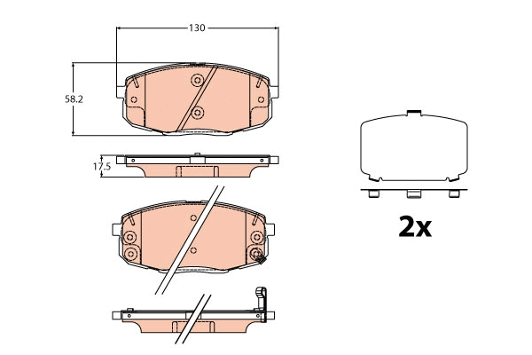 Brake Pad Set, disc brake (GDB2192)