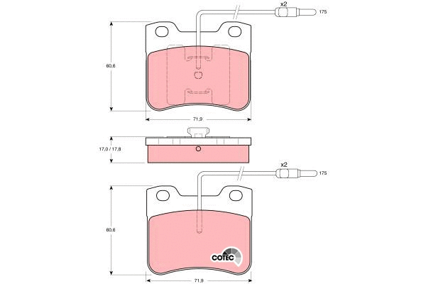 Brake Pad Set, disc brake (GDB794)
