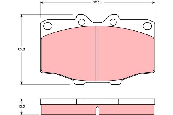 Brake Pad Set, disc brake (GDB352AT)