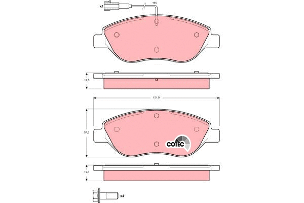 Brake Pad Set, disc brake (GDB1484)