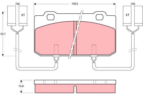 Brake Pad Set, disc brake (GDB902)