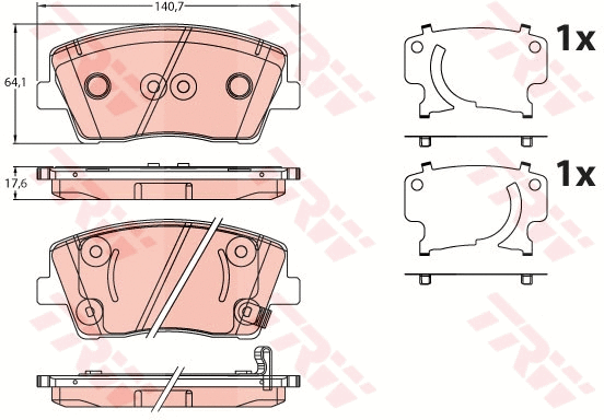 Brake Pad Set, disc brake (GDB2253)