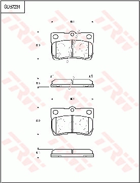 Brake Pad Set, disc brake (GDB7231AT)