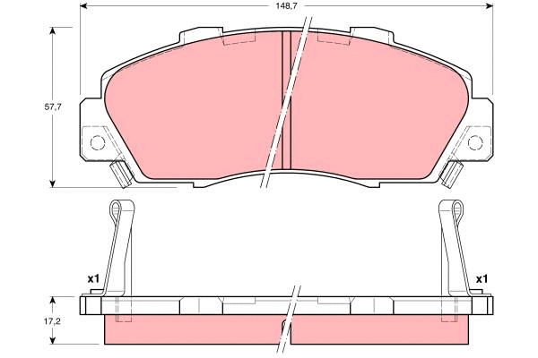 Brake Pad Set, disc brake (GDB3188)
