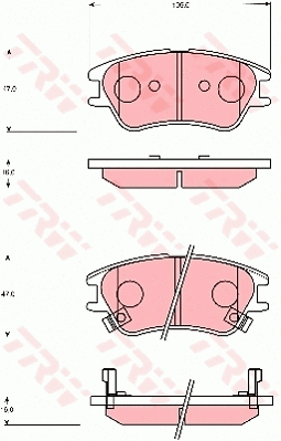 Brake Pad Set, disc brake (GDB7655)
