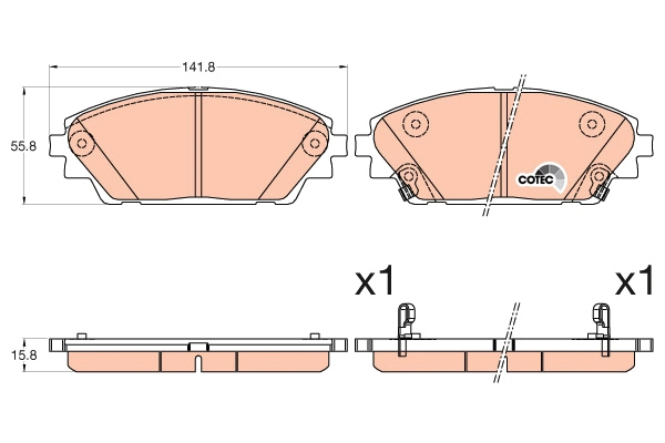 Brake Pad Set, disc brake (GDB3592AT)