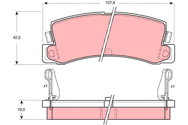 Brake Pad Set, disc brake (GDB730)