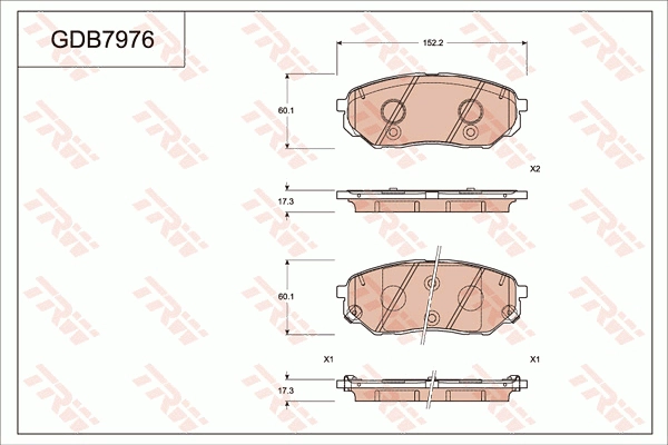 Brake Pad Set, disc brake (GDB7976DT)