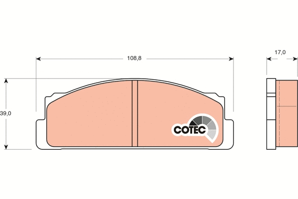 Brake Pad Set, disc brake (GDB106)