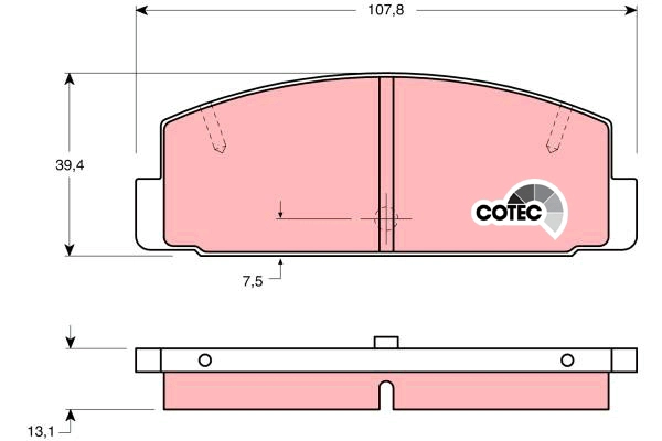 Brake Pad Set, disc brake (GDB1027AT)