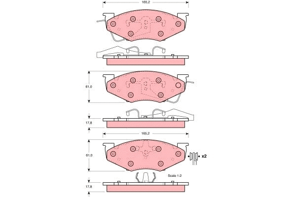 Brake Pad Set, disc brake (GDB4008)