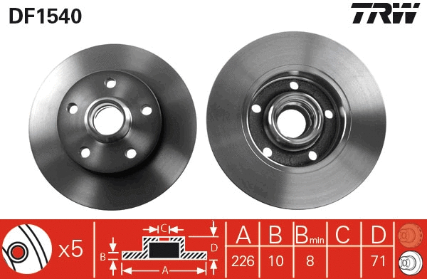 Brake Disc (DF1540)