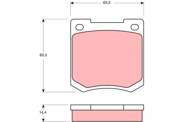 Brake Pad Set, disc brake (GDB535)