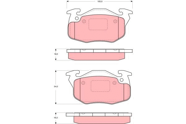 Brake Pad Set, disc brake (GDB1615)