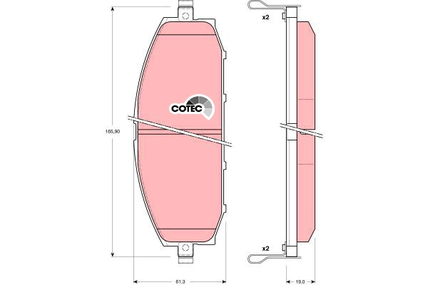 Brake Pad Set, disc brake (GDB3222AT)