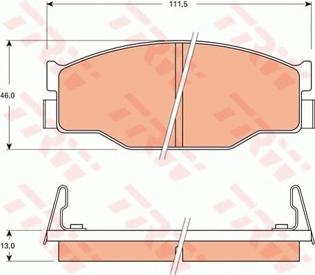 Brake Pad Set, disc brake (GDB7556)
