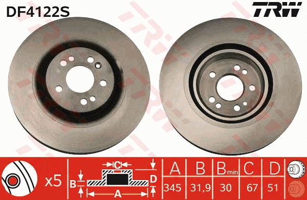 Brake Disc (DF4222S)