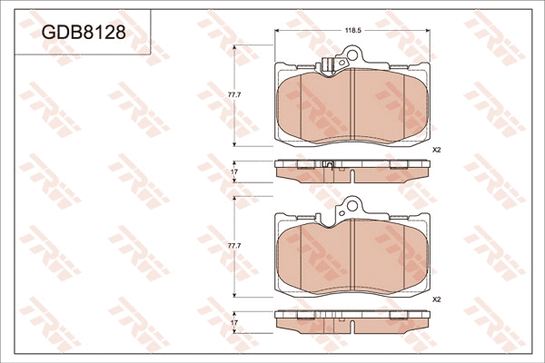 Brake Pad Set, disc brake (GDB8128)