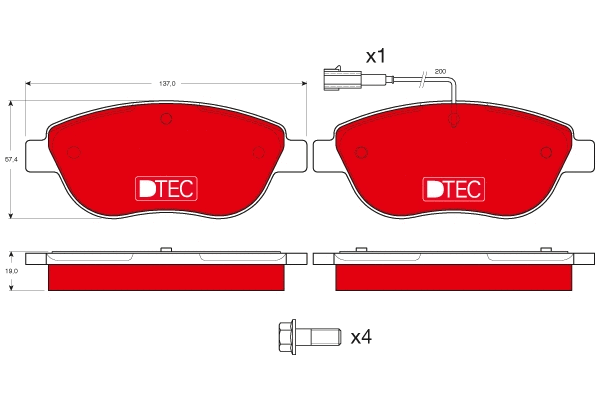 Brake Pad Set, disc brake (GDB1483DTE)