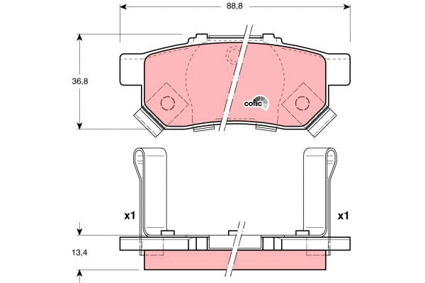 Brake Pad Set, disc brake (GDB3174)