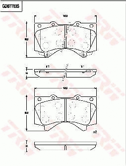 Brake Pad Set, disc brake (GDB7763)