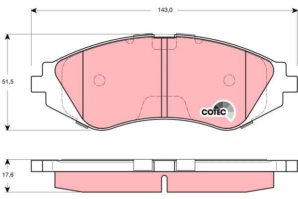 Brake Pad Set, disc brake (GDB3265DT)