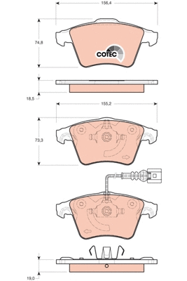 Brake Pad Set, disc brake (GDB1721)