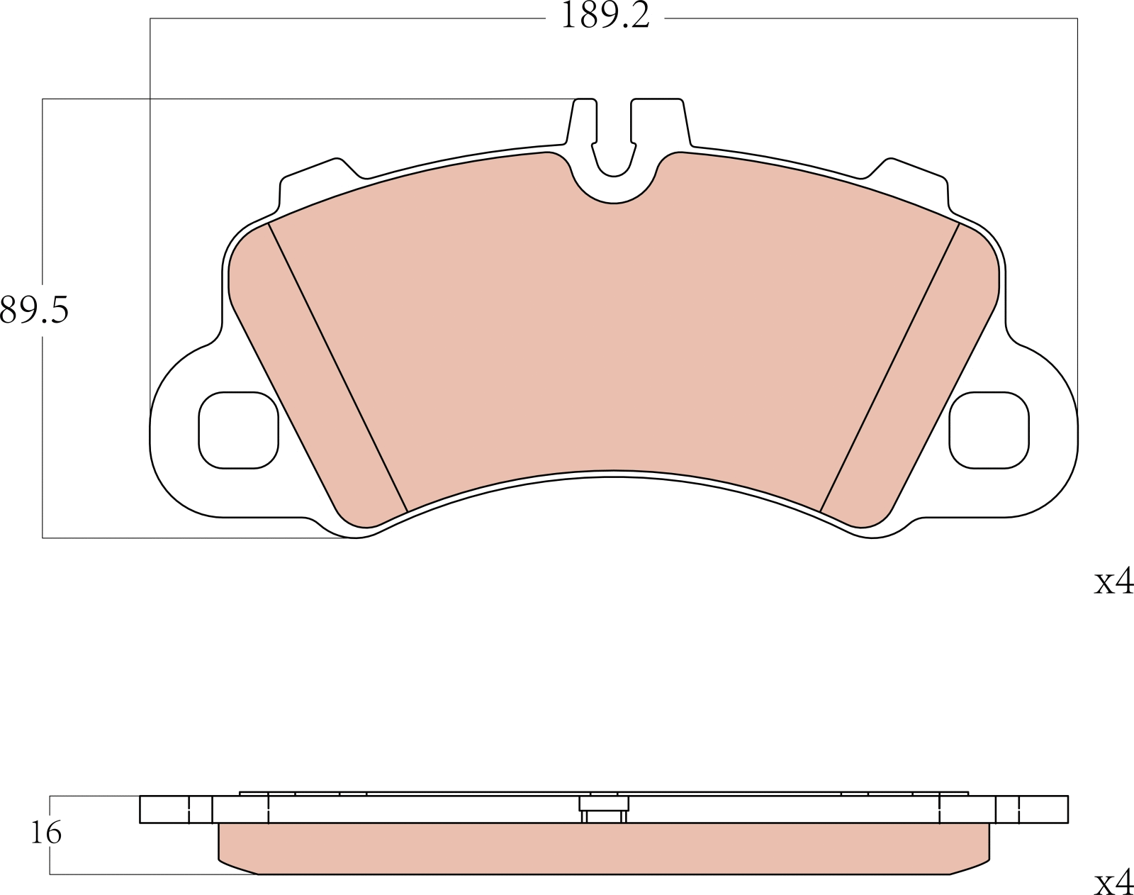 Brake Pad Set, disc brake (GDB8251)