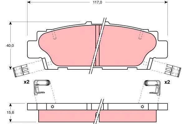 Brake Pad Set, disc brake (GDB1257)