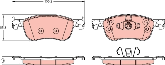 Brake Pad Set, disc brake (GDB2186)